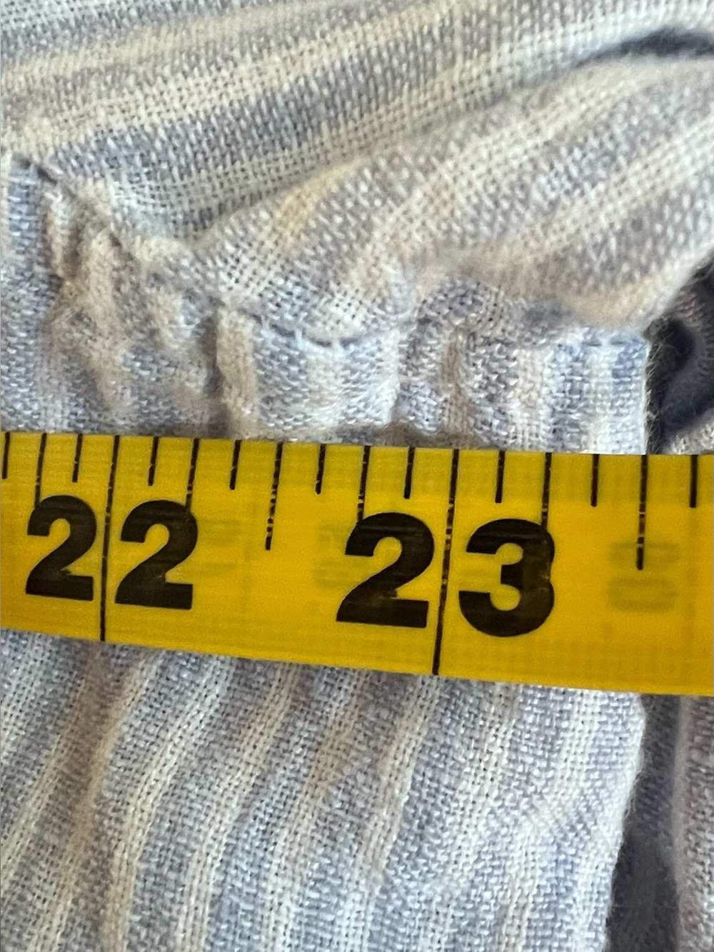 Sigrid Olsen Light Blue and White Striped Casual Button-Down Shirt 100% Linen - Picture 8 of 8